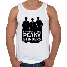 PRINTFASHION By Order of the Peaky Blinders - Fekete - Férfi atléta - Fehér
