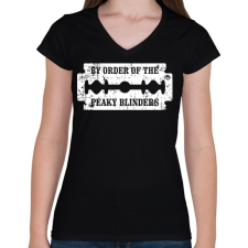 PRINTFASHION by Order of the Peaky Blinders - Női V-nyakú póló - Fekete női póló