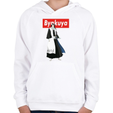 PRINTFASHION Byakuya  - Gyerek kapucnis pulóver - Fehér gyerek pulóver, kardigán