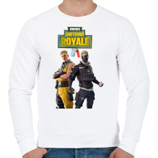 PRINTFASHION Cabbie& Verge dupla dinamit - Férfi pulóver - Fehér