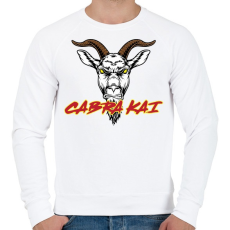 PRINTFASHION Cabra Kai - Férfi pulóver - Fehér