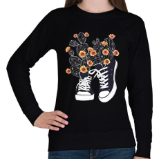 PRINTFASHION Cactus - Női pulóver - Fekete