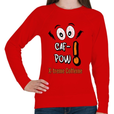 PRINTFASHION caf-pow - Női pulóver - Piros női pulóver, kardigán