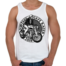 PRINTFASHION Cafe racer - Férfi atléta - Fehér atléta, trikó