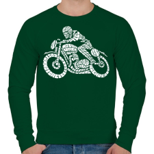 PRINTFASHION Cafe racer - Férfi pulóver - Sötétzöld férfi pulóver, kardigán