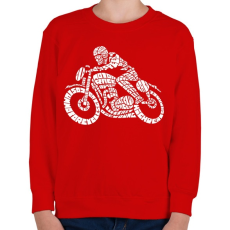 PRINTFASHION Cafe racer - Gyerek pulóver - Piros