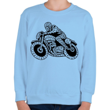 PRINTFASHION Cafe racer - Gyerek pulóver - Világoskék gyerek pulóver, kardigán