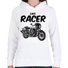 PRINTFASHION cafe racer - Női kapucnis pulóver - Fehér női pulóver, kardigán