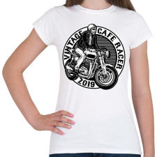 PRINTFASHION Cafe racer - Női póló - Fehér női póló