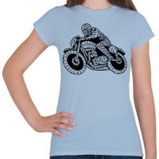 PRINTFASHION Cafe racer - Női póló - Világoskék női póló