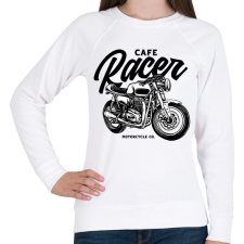 PRINTFASHION Cafe racer - Női pulóver - Fehér női pulóver, kardigán