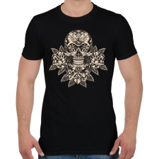 PRINTFASHION Calavera Day of the Dead - Férfi póló - Fekete férfi póló