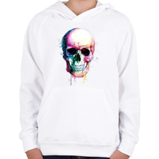 PRINTFASHION Calavera Koponya - Gyerek kapucnis pulóver - Fehér gyerek pulóver, kardigán