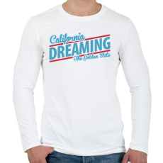 PRINTFASHION California Dreaming - The Golden State - Férfi hosszú ujjú póló - Fehér