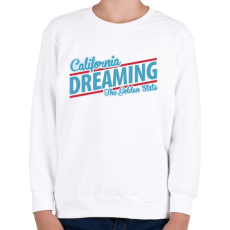 PRINTFASHION California Dreaming - The Golden State - Gyerek pulóver - Fehér