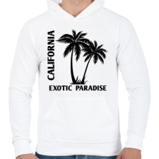 PRINTFASHION California - Férfi kapucnis pulóver - Fehér férfi pulóver, kardigán