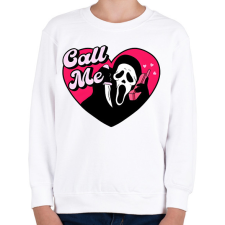 PRINTFASHION call me sikoly - Gyerek pulóver - Fehér gyerek pulóver, kardigán