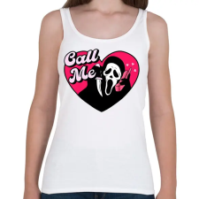 PRINTFASHION call me sikoly - Női atléta - Fehér női trikó