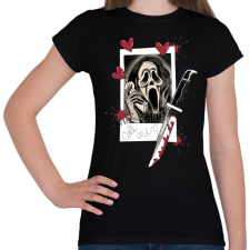 PRINTFASHION Call me - Sikoly - Női póló - Fekete női póló