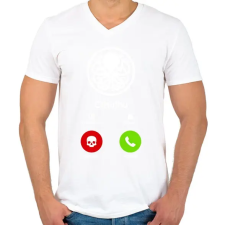 PRINTFASHION Call of Cthulhu (fehér) - Férfi V-nyakú póló - Fehér férfi póló