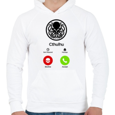 PRINTFASHION Call of Cthulhu - Férfi kapucnis pulóver - Fehér férfi pulóver, kardigán