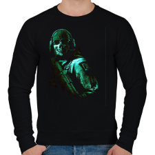 PRINTFASHION Call of duty- game ghost - Férfi pulóver - Fekete férfi pulóver, kardigán