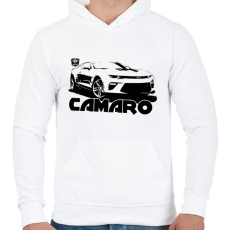 PRINTFASHION Camaro - Férfi kapucnis pulóver - Fehér
