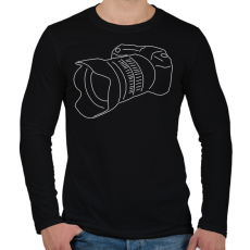 PRINTFASHION Camera - Férfi hosszú ujjú póló - Fekete