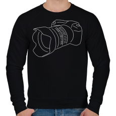 PRINTFASHION Camera - Férfi pulóver - Fekete