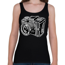 PRINTFASHION Camera - Női atléta - Fekete női trikó