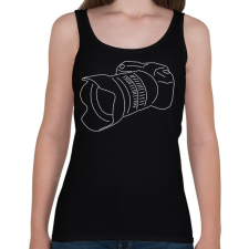 PRINTFASHION Camera - Női atléta - Fekete női trikó
