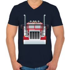PRINTFASHION Camion - Férfi V-nyakú póló - Sötétkék férfi póló