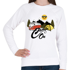 PRINTFASHION Camp On - Női pulóver - Fehér