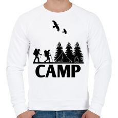 PRINTFASHION camping  - Férfi pulóver - Fehér