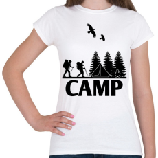 PRINTFASHION camping  - Női póló - Fehér
