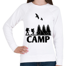 PRINTFASHION camping  - Női pulóver - Fehér női pulóver, kardigán