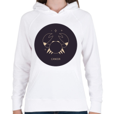 PRINTFASHION Cancer - Rák - Női kapucnis pulóver - Fehér