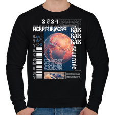 PRINTFASHION Cancer - Streetwear sryle - Férfi pulóver - Fekete férfi pulóver, kardigán
