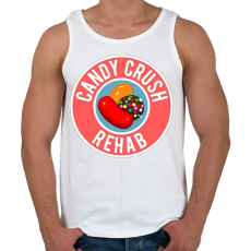 PRINTFASHION Candy Crush - Férfi atléta - Fehér