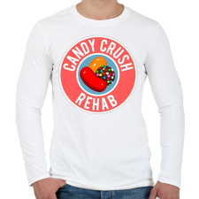 PRINTFASHION Candy Crush - Férfi hosszú ujjú póló - Fehér férfi póló