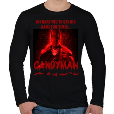PRINTFASHION CANDYMAN-RED - Férfi hosszú ujjú póló - Fekete férfi póló