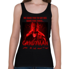 PRINTFASHION CANDYMAN-RED - Női atléta - Fekete női trikó