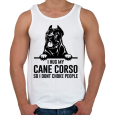 PRINTFASHION Cane Corso hug - Férfi atléta - Fehér