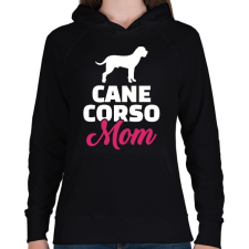 PRINTFASHION Cane Corso Mom - Női kapucnis pulóver - Fekete női pulóver, kardigán