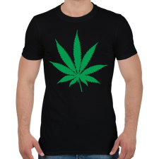 PRINTFASHION Cannabis  - Férfi póló - Fekete férfi póló