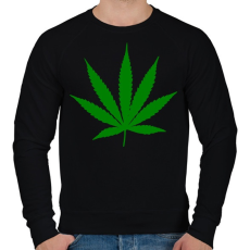 PRINTFASHION cannabis - Férfi pulóver - Fekete
