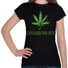 PRINTFASHION Cannabis for men - Női póló - Fekete női póló
