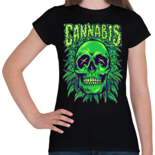 PRINTFASHION Cannabis - Női póló - Fekete női póló