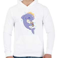 PRINTFASHION Cápa - Férfi kapucnis pulóver - Fehér