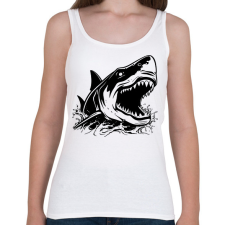 PRINTFASHION cápa - Női atléta - Fehér női trikó